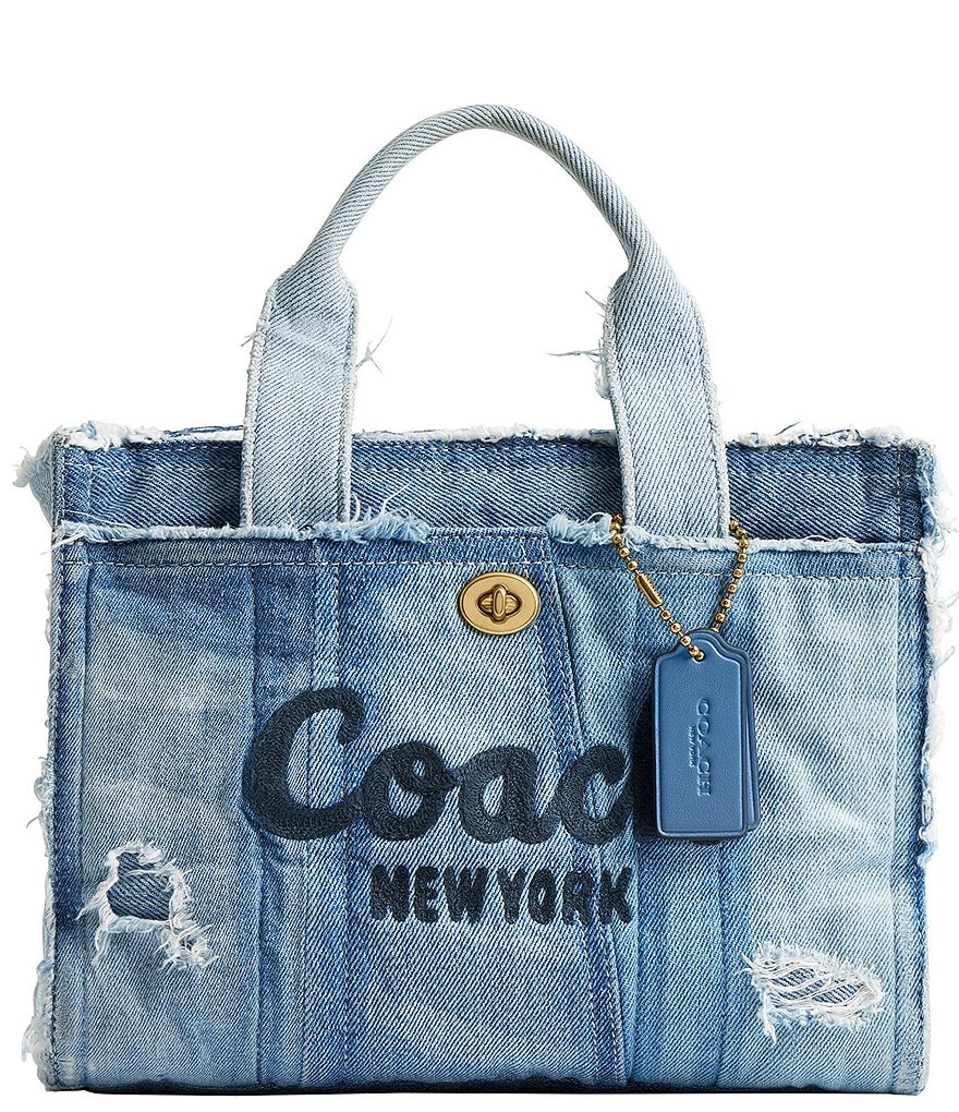 COACH Patchwork Loved Denim Cargo Tote Handle Bag 26 | Dillard's
