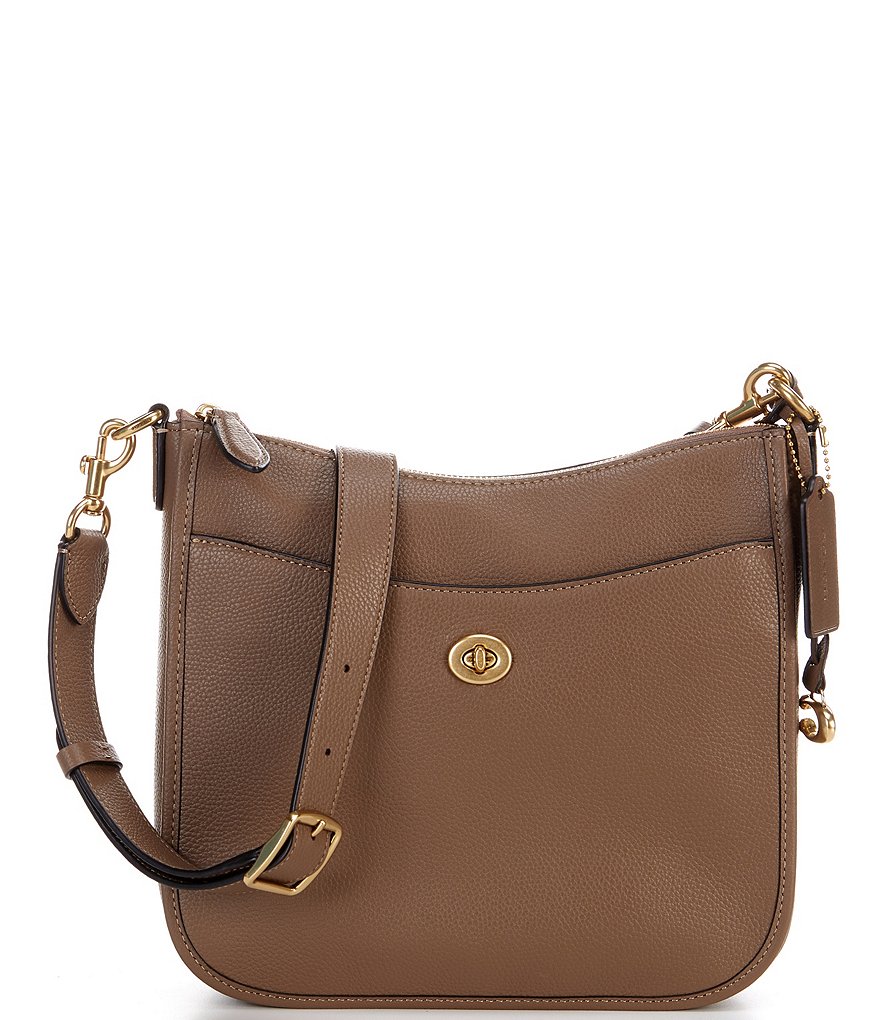 COACH Solid Polished Pebble Tabby Convertible Gold Chain Wristlet Crossbody  Bag, Dillard's in 2023