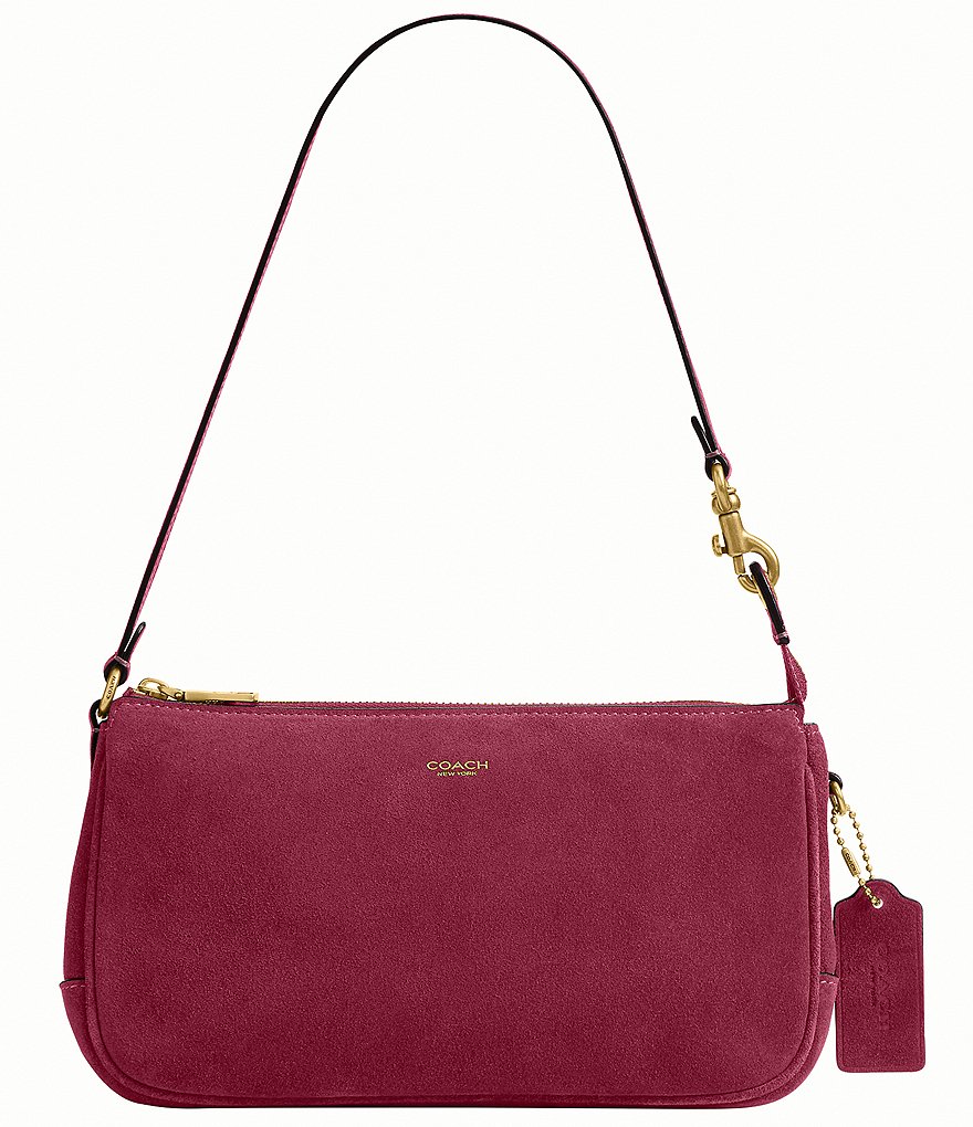 COACH Plaza Suede Shoulder Bag | Dillard's