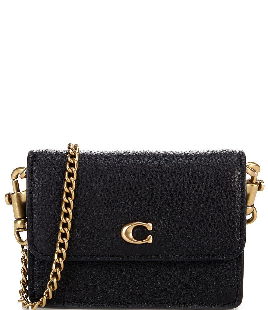 Coach black trifold wallet  Trifold wallet, Wallet, Small crossbody bag