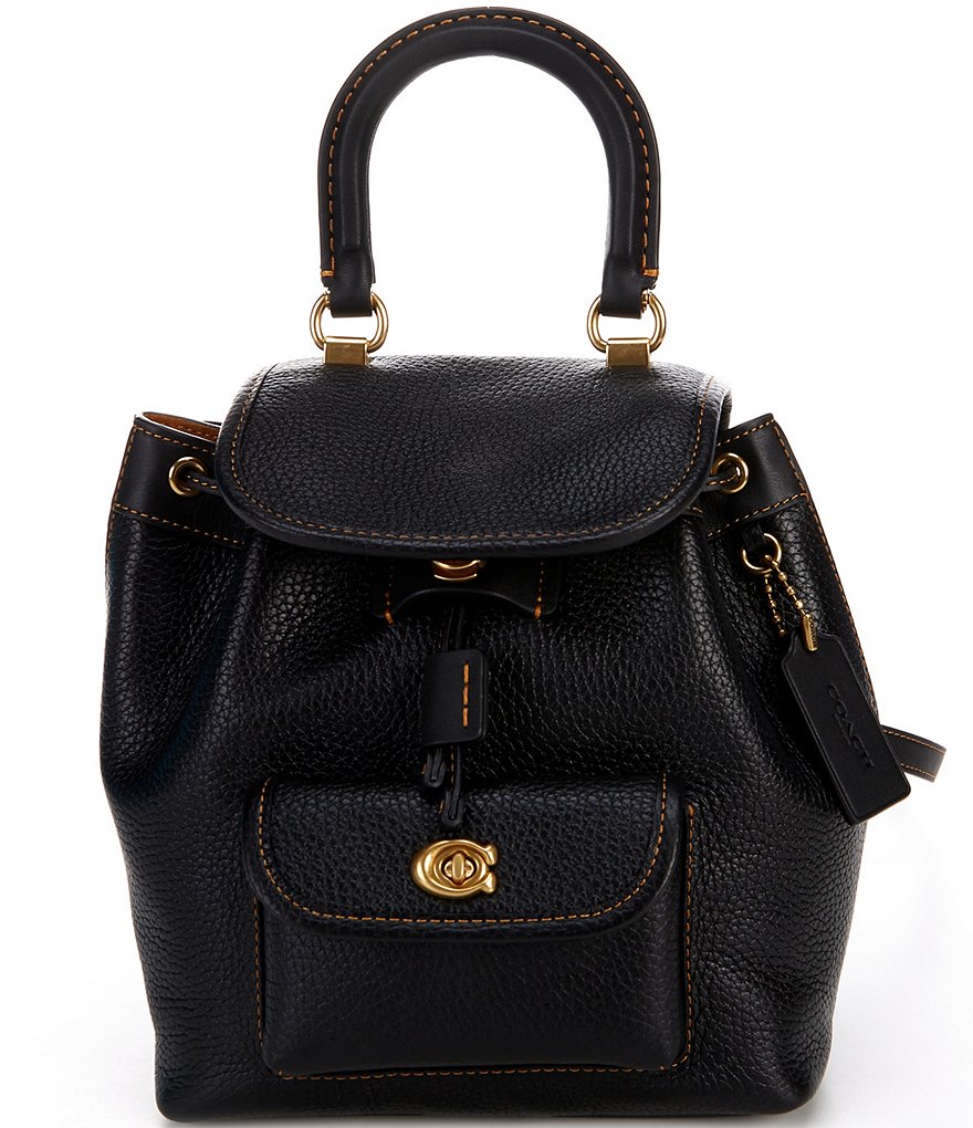 Coach mini best sale black backpack