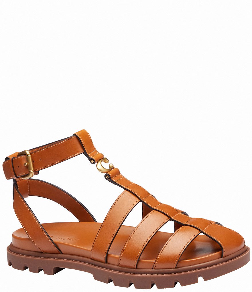 ★Coach★ Sculpted C Platform Fisherman Sandals CAR70 COG COACH Sculpted 
