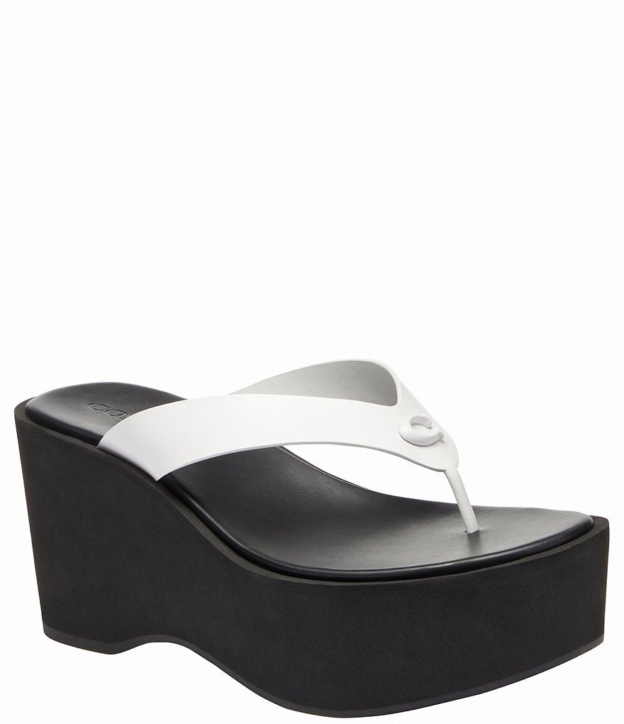 【COACH】超お買得★Sculpted C フリップフロップ Coach Sculpted C Platform Flip Flop - Black • Price »