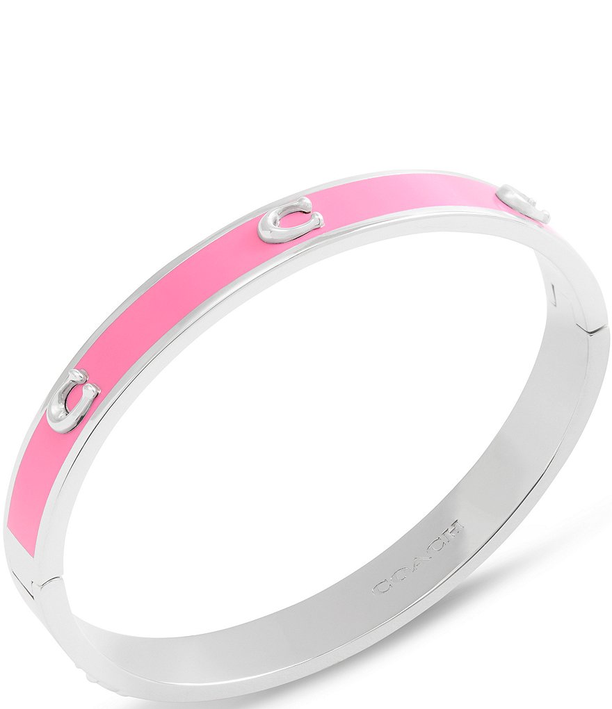 【COACH】Signature C Enamel Bangle Bracelet COACH Enamel Signature C Enamel Bangle Bracelet - Macy's