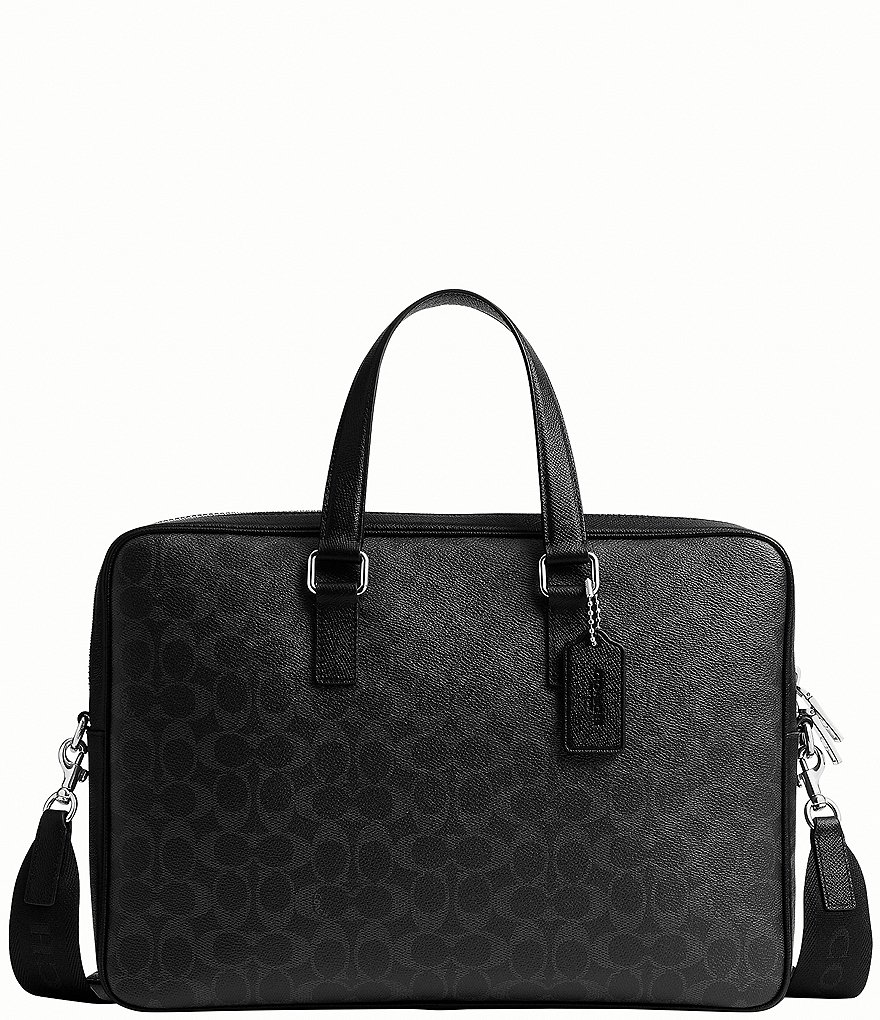 COACH Signature Canvas Caden Brief Bag | Dillard's