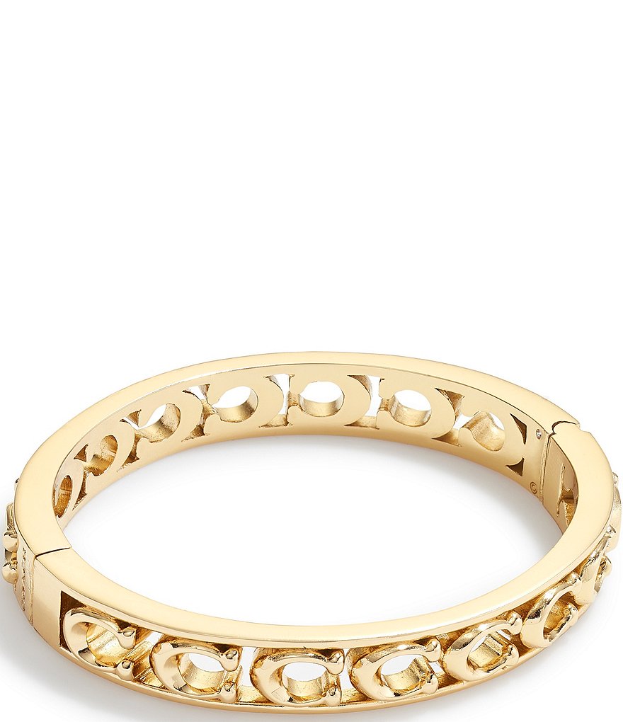 COACH Signature Openwork Bangle Bracelet | Dillard's