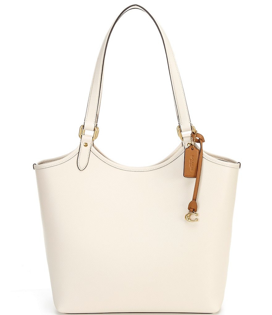 COACH Pebble Leather Day Tote with Removable Pouch - Macy's