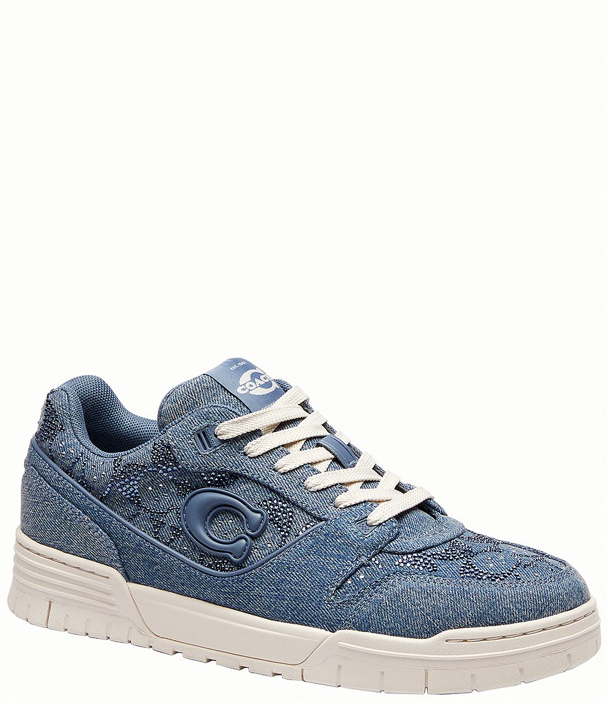 COACH Soho Signature Crystal Denim Lace Up Sneakers | Dillard's