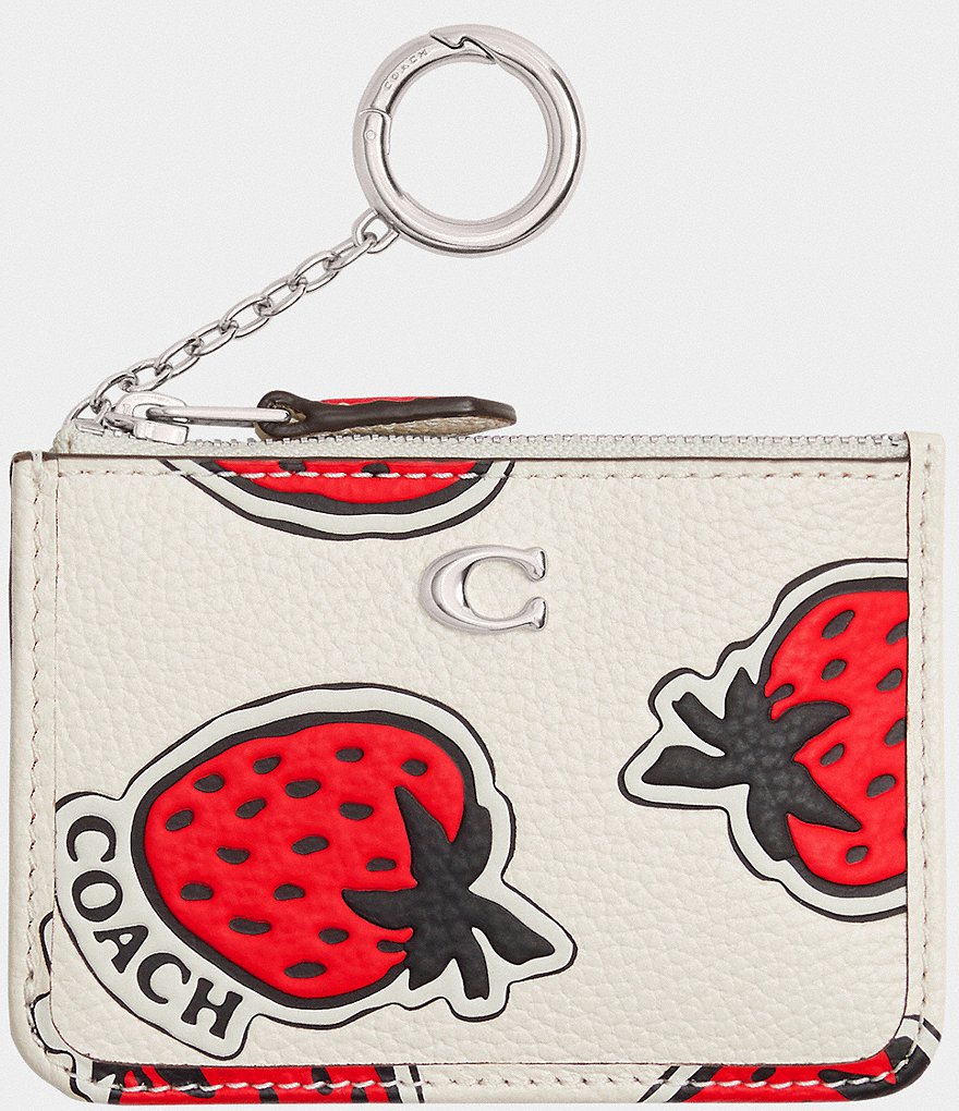 Coach mini strawberry coin good bag