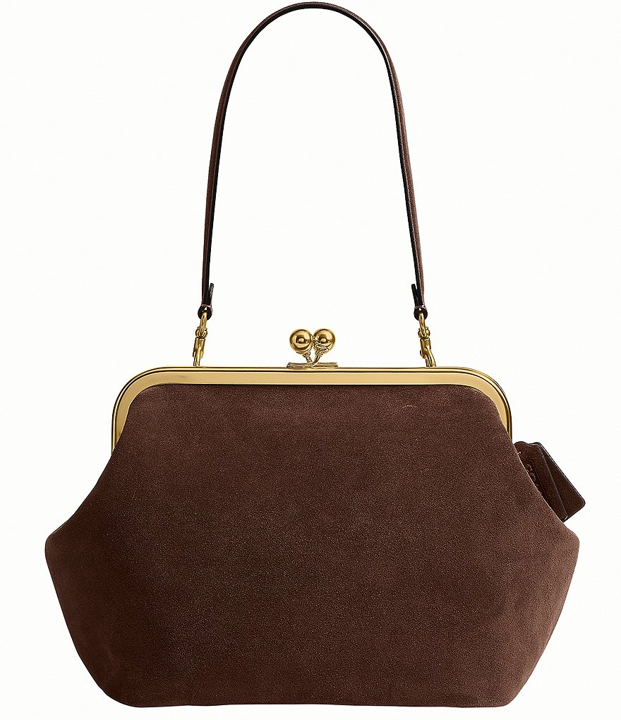COACH Suede Kisslock Frame Bag 27 | Dillard's