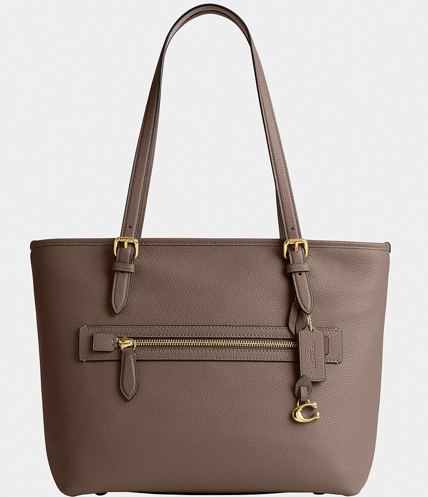 COACH Taylor Pebbled Leather Gold Tone Tote Bag | Dillard's