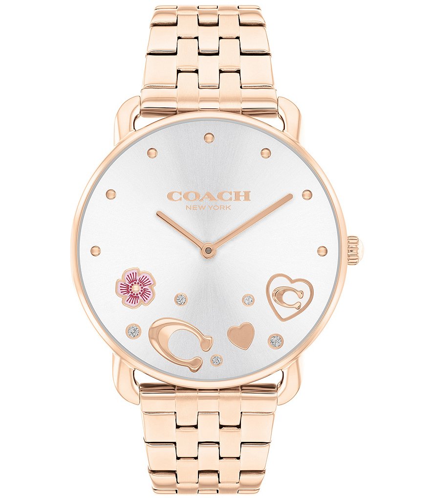 Coach rose gold watch hotsell