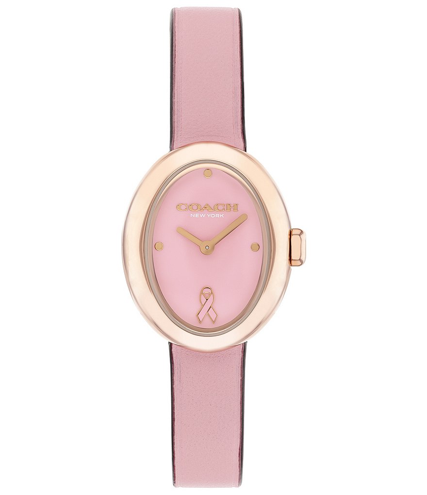 COACH Women's Sammy Quartz Analog Pink Leather Strap Watch | Dillard's