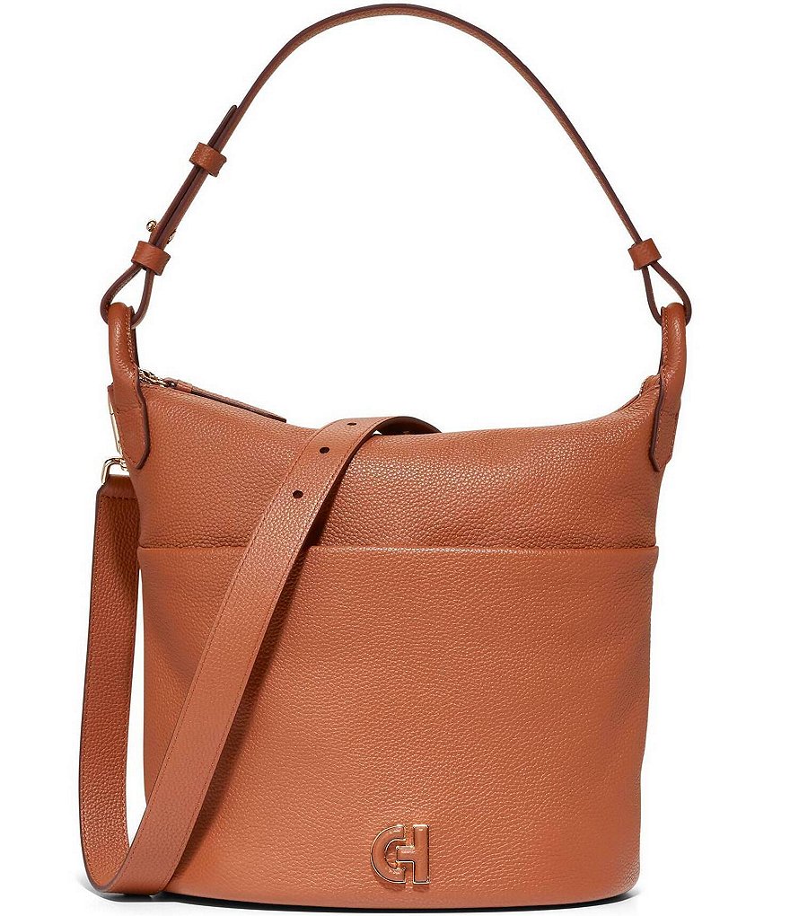 Cole haan leather online bucket bag