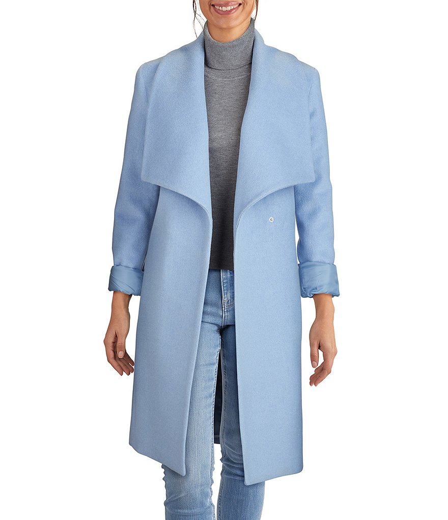 cole haan wrap coat ice blue