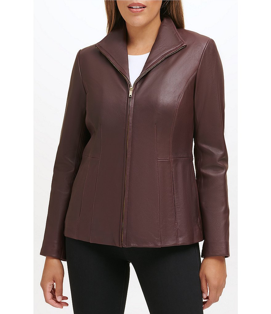 Cole haan lambskin hot sale leather jacket