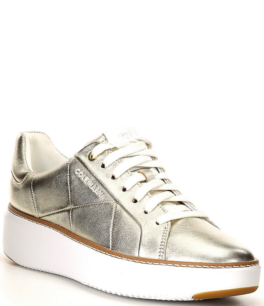 Cole haan best sale gold sneakers