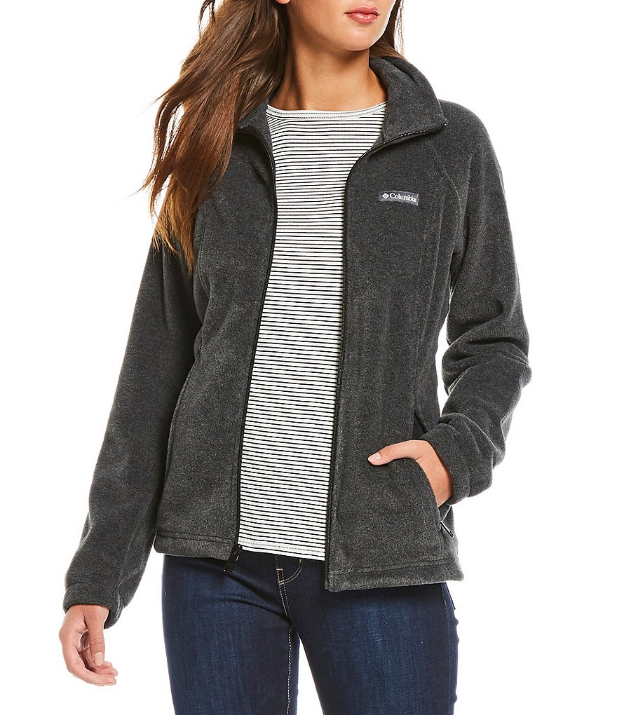 grey columbia fleece jacket