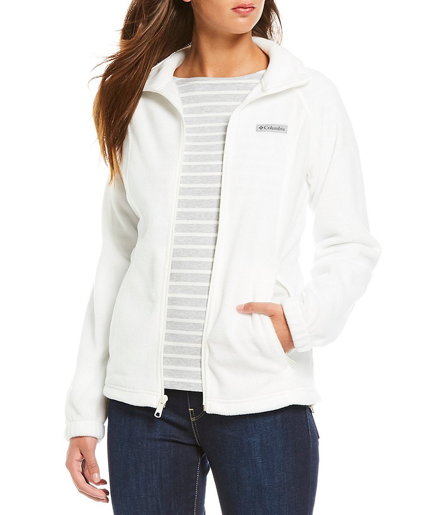 columbia women's white fleece jacket