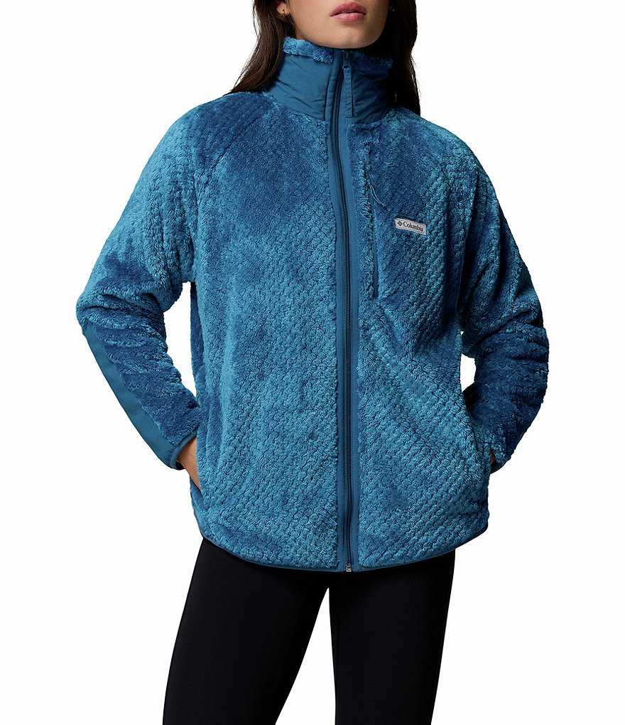 Columbia Canyon Camp Overlay High Pile Fleece Stand Collar Zip