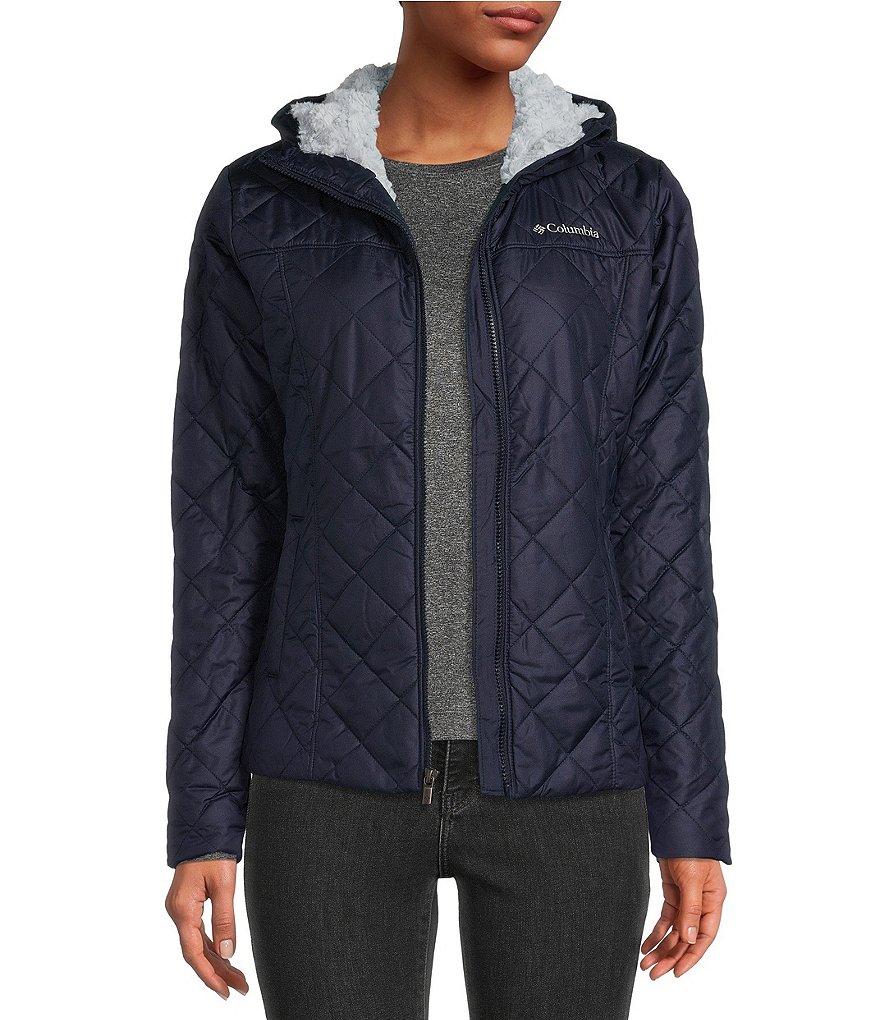 Columbia Copper Crest™ Long Sleeve Quilted Zip Front Hooded Puffer Jacket