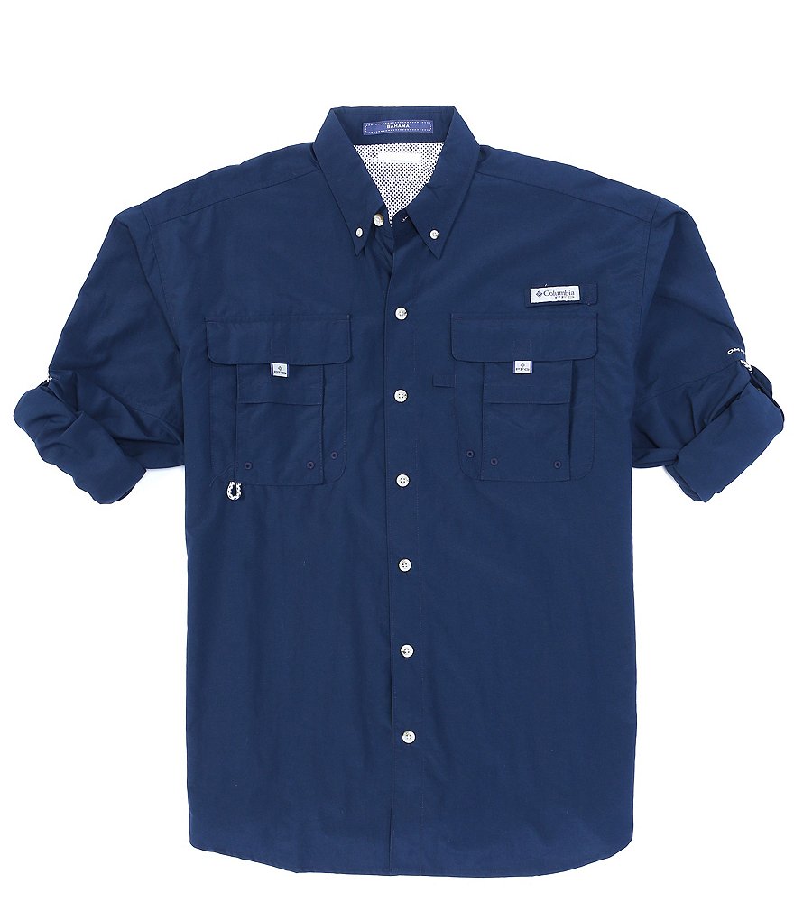 Columbia PFG Bahama II Omni-Shade Long-Sleeve Solid Shirt | Dillard's