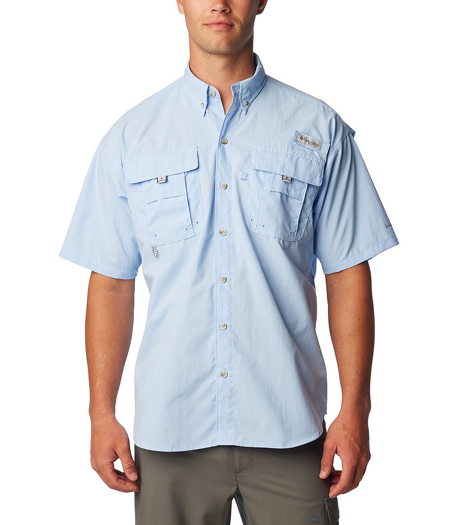 Men's PFG Bahama II Long Sleeve Vented Fishing Shirt - Sail Blue