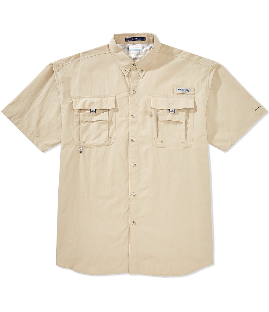 Columbia PFG Big & Tall Bahama II Solid Short-Sleeve Woven