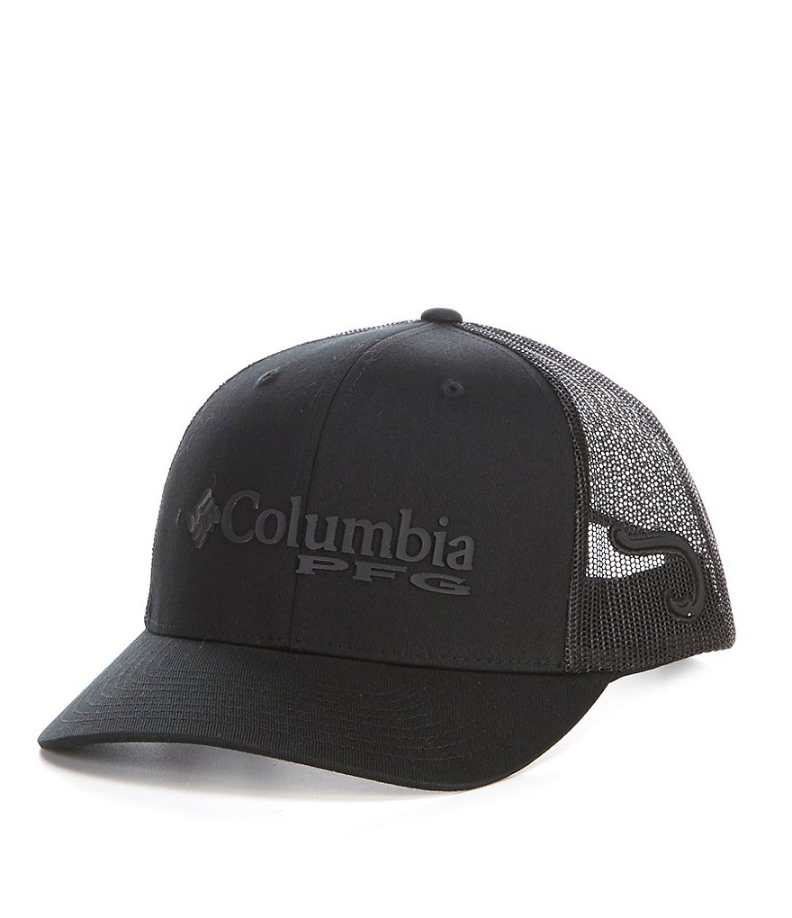 Columbia PFG Mesh Snap Back Ball Cap, SC - Beet/Charcoal, One Size