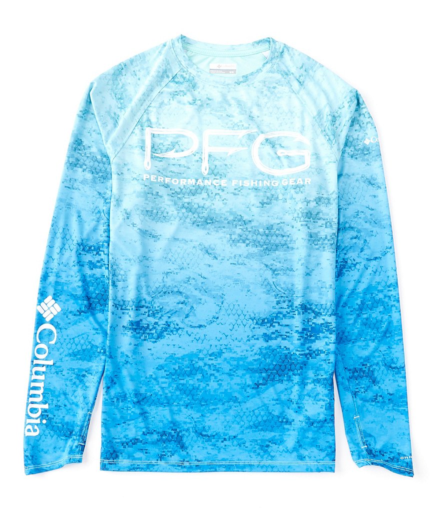 Columbia PFG Super TT L/S Shirt - Hyper Blue Realtree L - TackleDirect