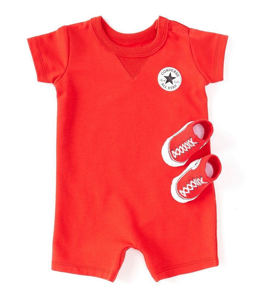 montering håber Mission Converse Baby Newborn-9 Months Lil Chuck Short Sleeve Romper & Sock Set |  Dillard's