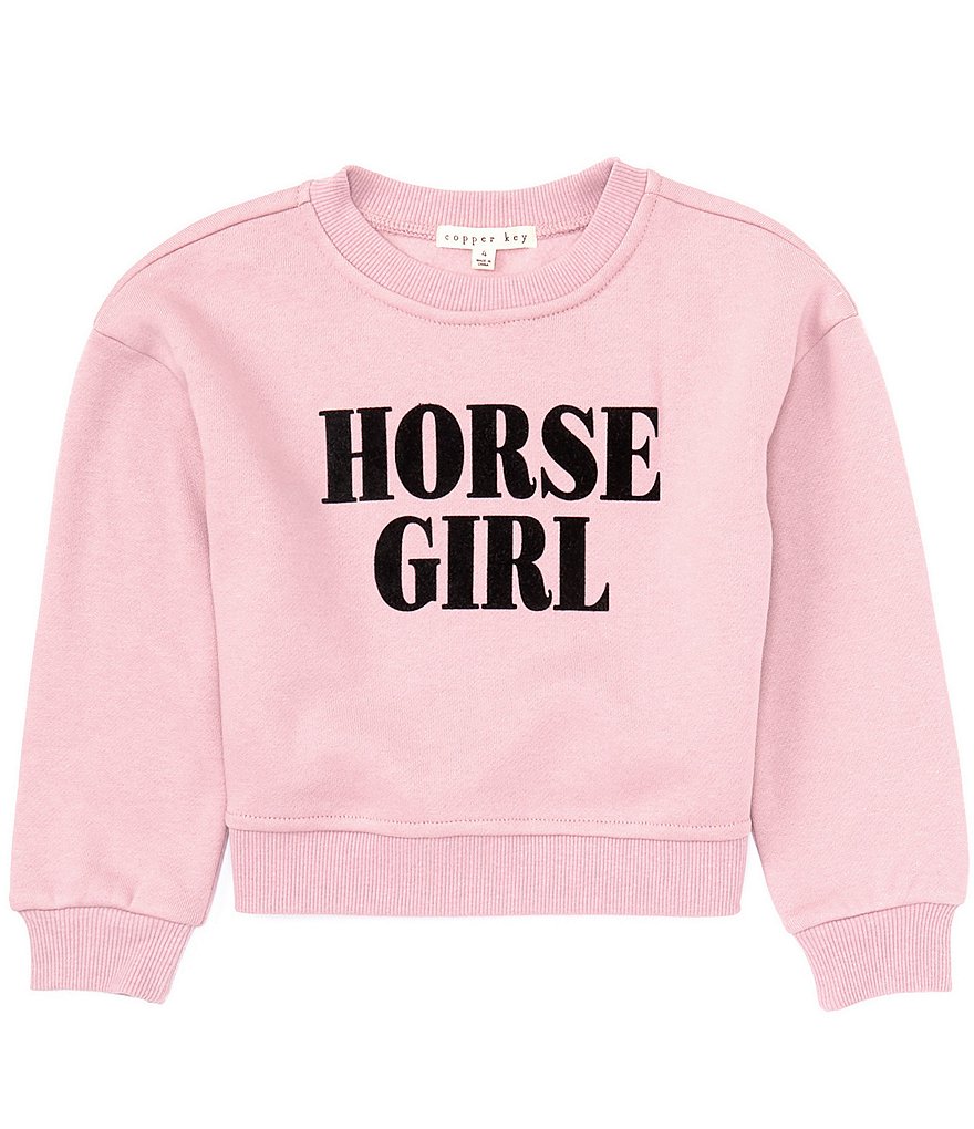 Copper Key Little Girls 2T 6X Horse Girl Sweatshirt Dillard s