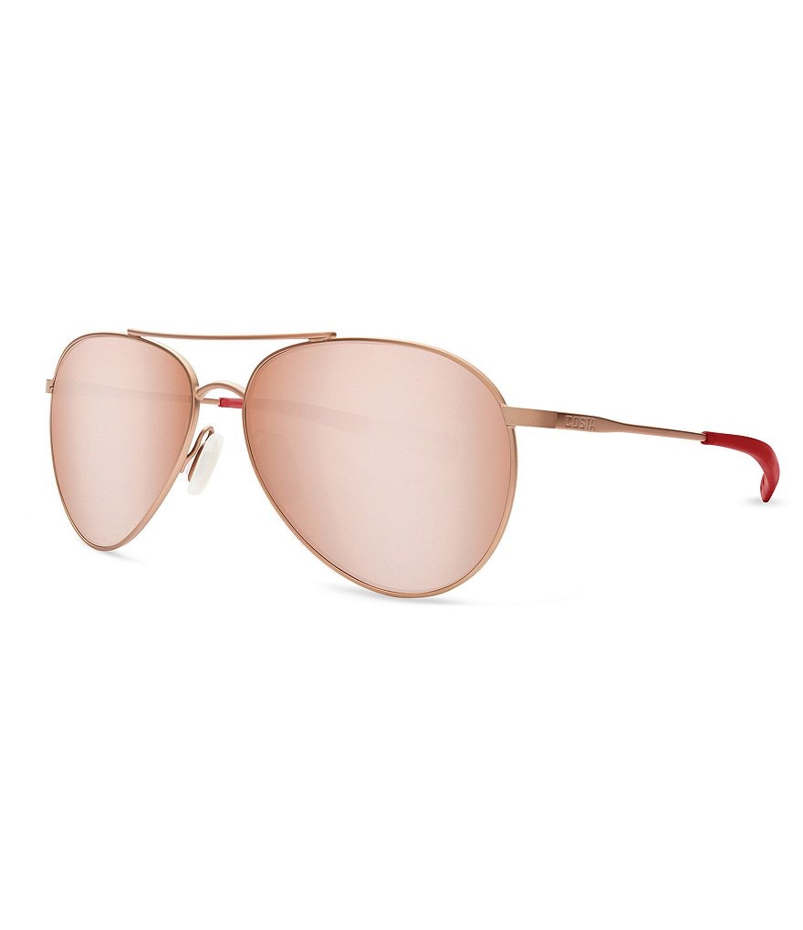 Costa Piper Rose Gold Mirror Lens Polarized Aviator Sunglasses Dillard S