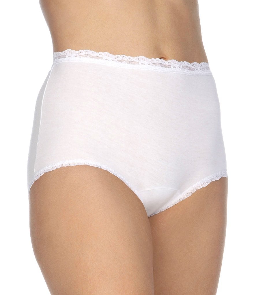 All Worthy Set of 3 Lace Trim Brief Panty 