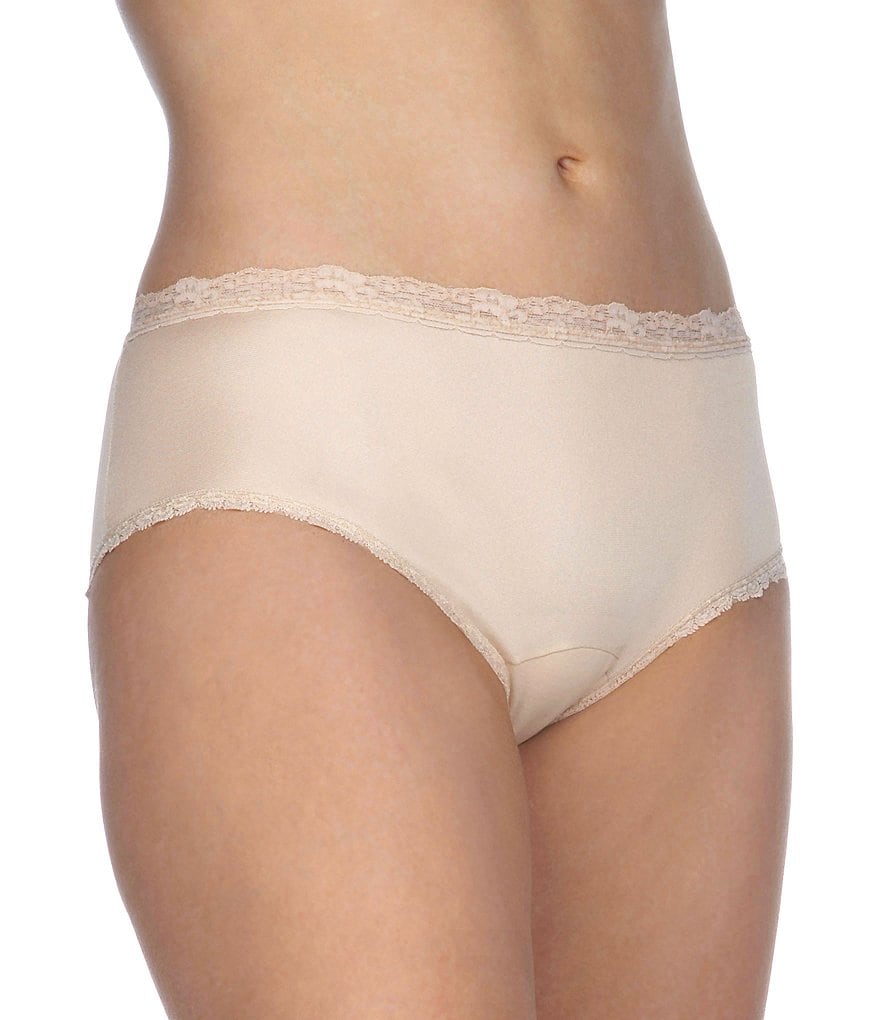PAIDAXING Womens Seamless Knickers Sexy Lace Trim Cotton Crochet Panties  with Back Cross Straps Hollow Out Middle Waist Hipster Briefs Ultra Thin  Soft Stretchy Brazilian Knickers Underwear Beige : : Fashion