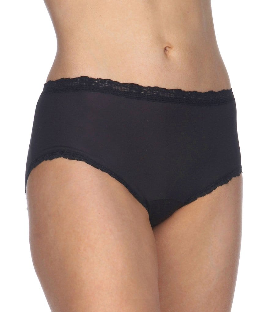 Mortilo Panties , Woman Underwear Low Waisted Four Layer Panties Panty  Liners For Women Black 6XL