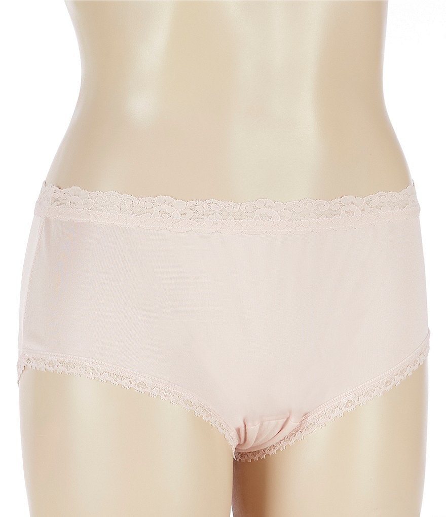 Size 10 WhiteDouble-Layer Nylon-Crotch HIPSTER Panties SofterSilk