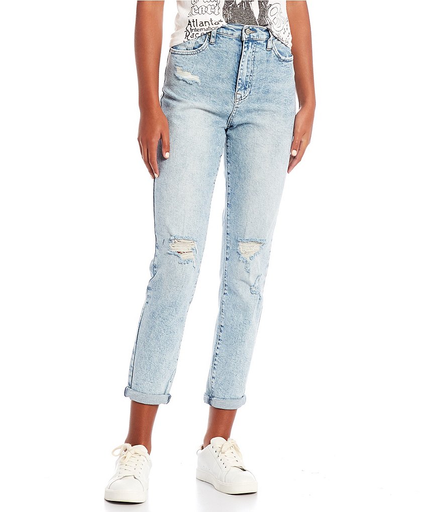 CP Jeans Distressed High Rise Mom Jeans | Dillard's
