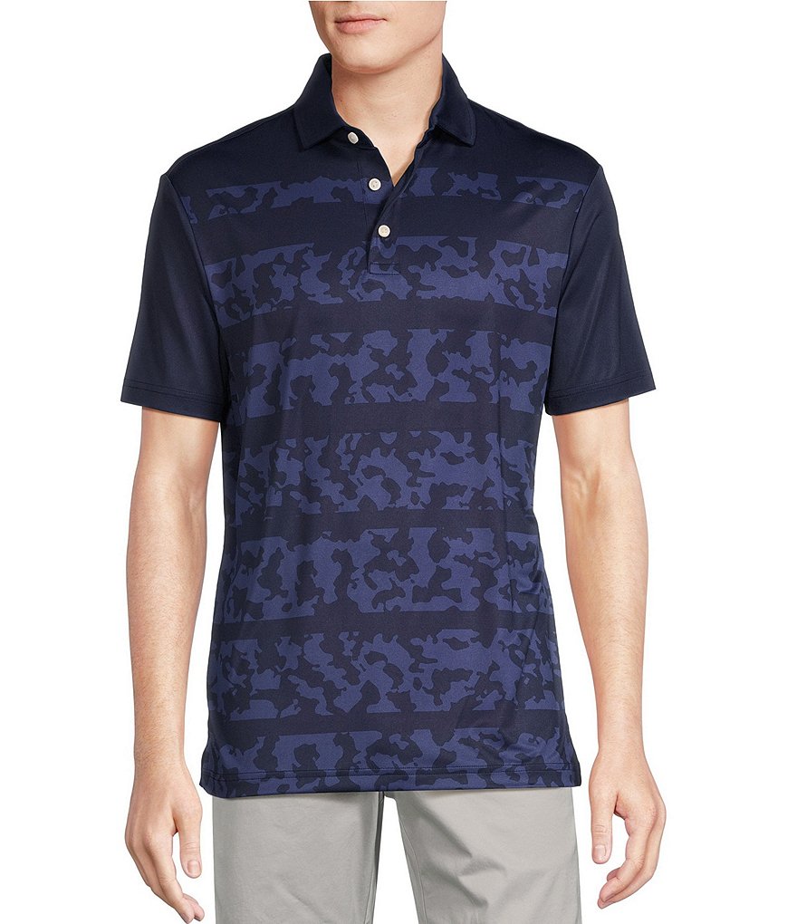 Blue camo best sale polo shirt