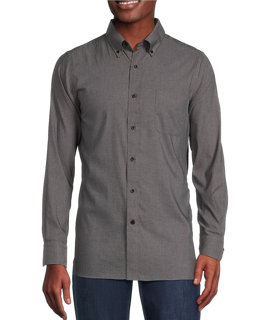 Cremieux Blue Label Slim Fit Plaid Flex Twill Long Sleeve Woven Shirt