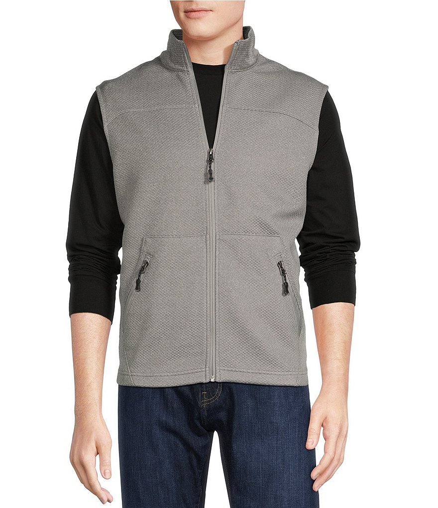 Cremieux Blue Label Textured Full-Zip Vest