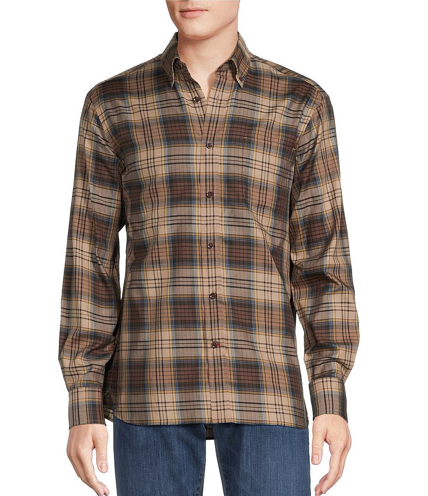 Cremieux Blue Label The Gamekeeper Collection Plaid Cotton Twill Long ...