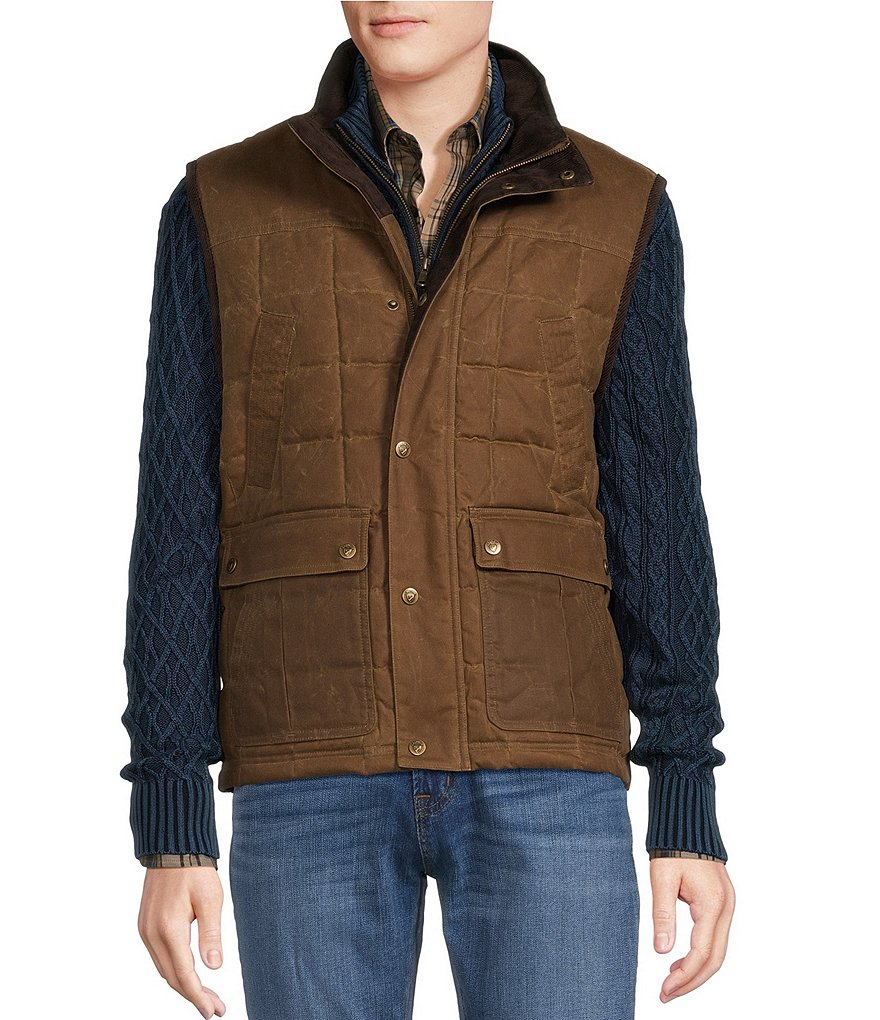Cremieux Blue Label The Gamekeeper Collection Waxed Cotton Vest | Dillard's