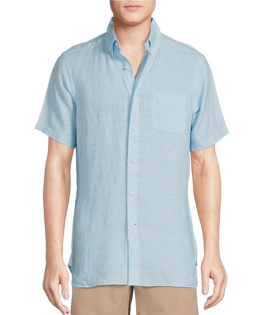 Cremieux Blue Label French Linen Collection Short Sleeve Woven Shirt