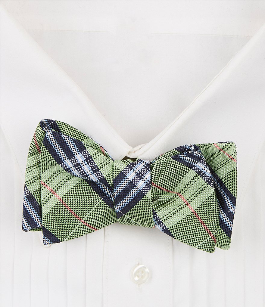 Cremieux Jam Plaid Silk Bow Tie