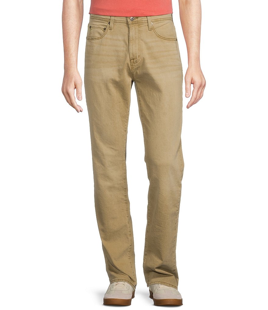 Cremieux Premium Denim Relaxed Straight Fit Full Length Khaki Jeans ...