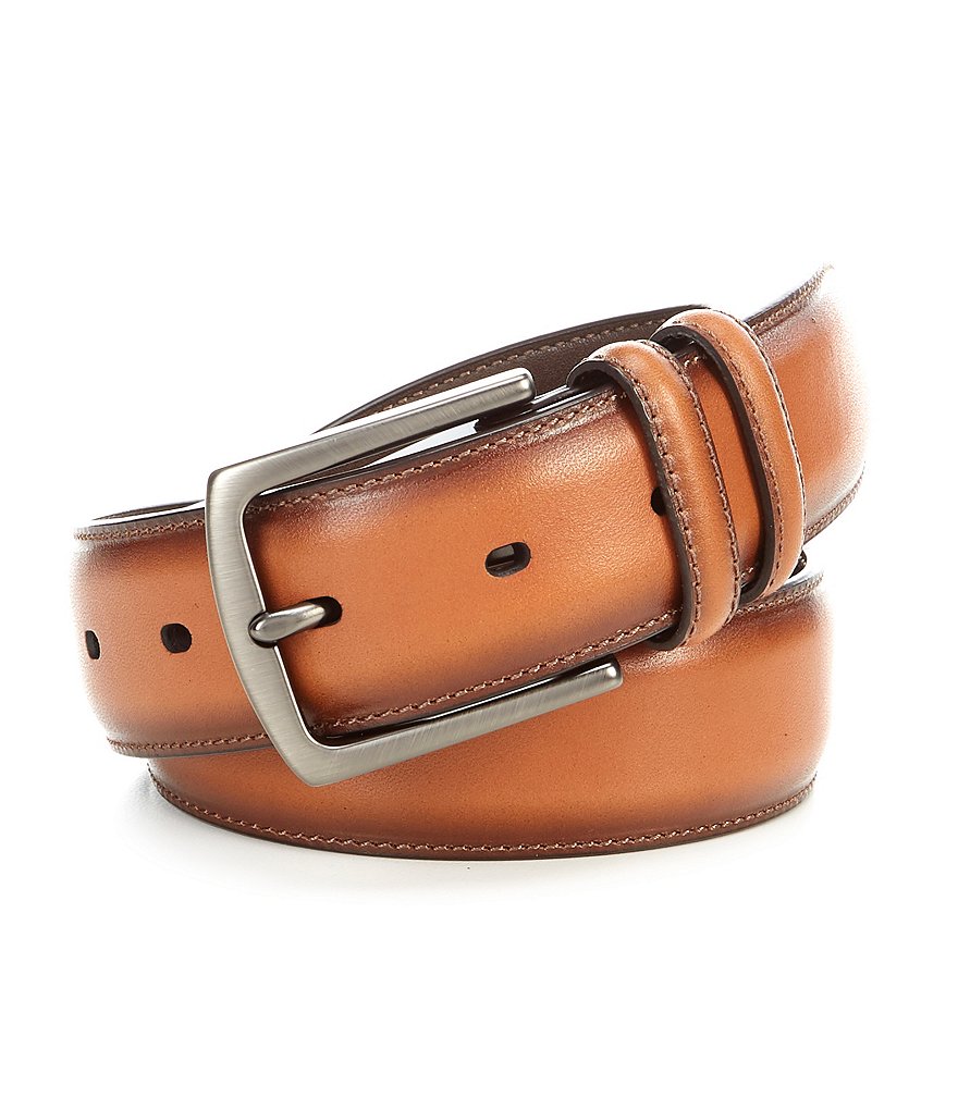 Cremieux Retro Burnished Edge Dress Leather Belt | Dillard's