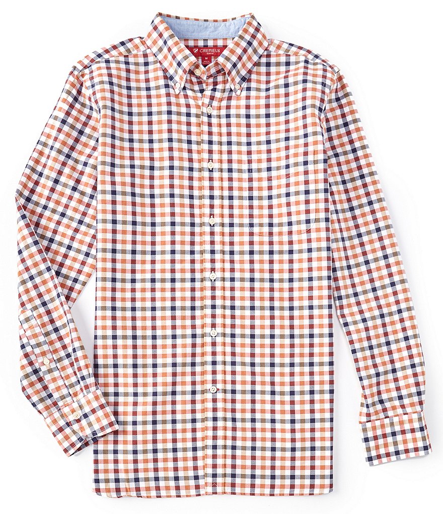 Cremieux Slim-Fit Checked Oxford Long-Sleeve Woven Shirt | Dillard's