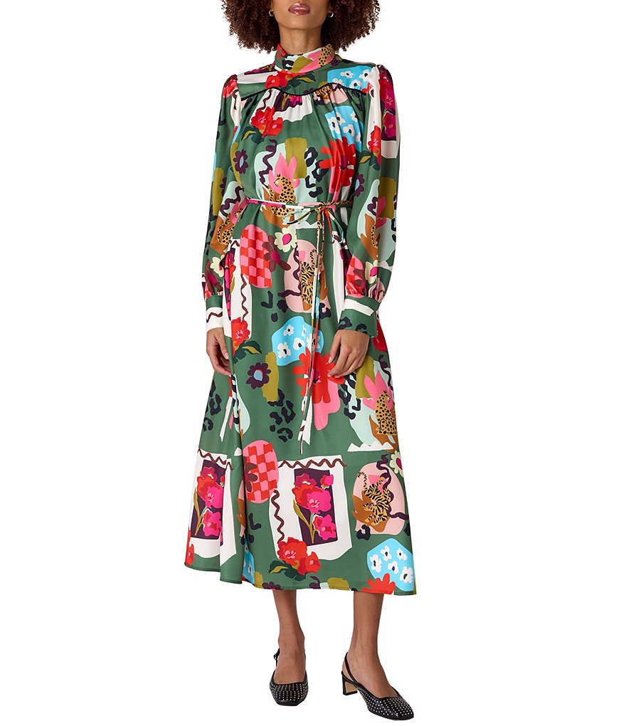 2 CROSBY by Mollie Burch Patterned Slim Belts CROSBY by Mollie Burch Heidi Floral Print Pleated Spilt V  main image 3