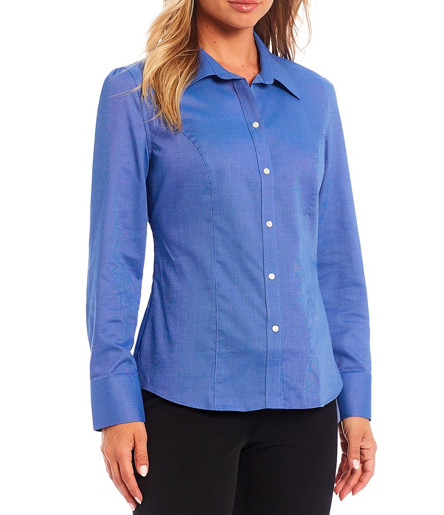 Kansas City Royals Cutter & Buck Epic Easy Care Fine Twill Womens Long Sleeve Dress Shirt